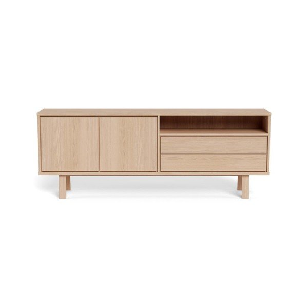 Credenza colore naturale chiaro impiallacciata 200x75x40 cm Lamberth – Actona-image-2