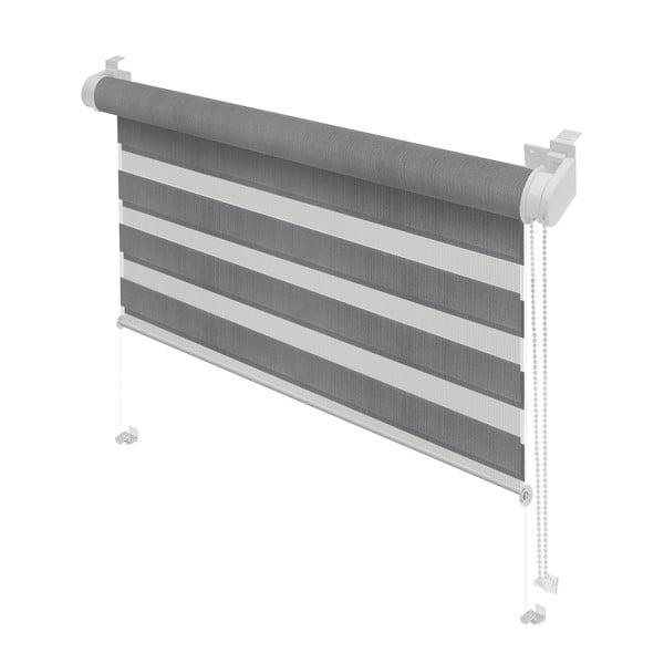 Tenda a pacchetto giorno/notte grigia 57x150 cm Zebra – Gardinia-image-1