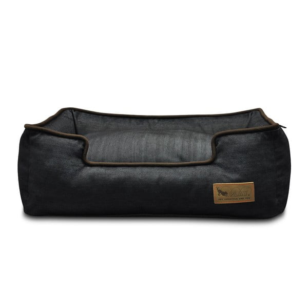 Cuccia in blu scuro per cane 100x75 cm Lounge Bed Denim Medieval Blue / Dark Chocolate L – P.L.A.Y.-image-3