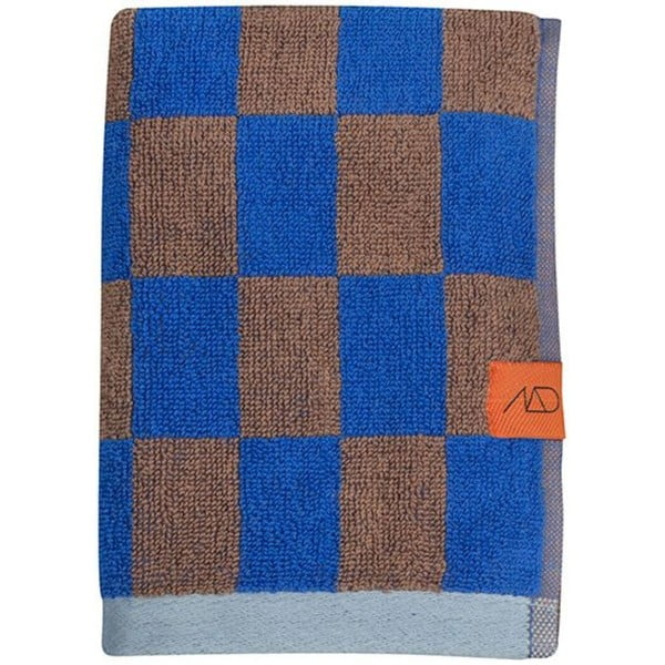 Set di 2 asciugamani in cotone biologico blu-marrone 40x55 cm Retro - Mette Ditmer Denmark