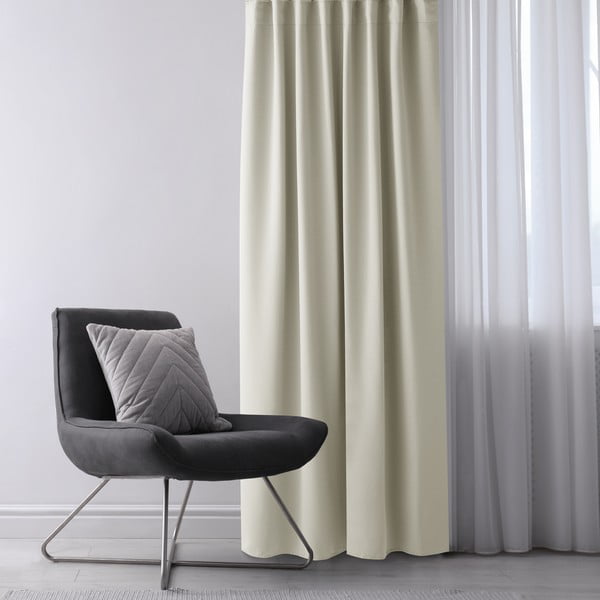 Tenda parzialmente oscurante color crema 140x175 cm Kierra – Restilo-image-1