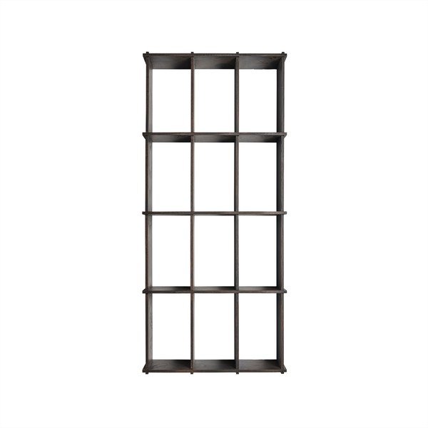 Mensola colore naturale scuro in frassino massiccio con ripiani multipli 58 cm Grid – OYOY Living Design