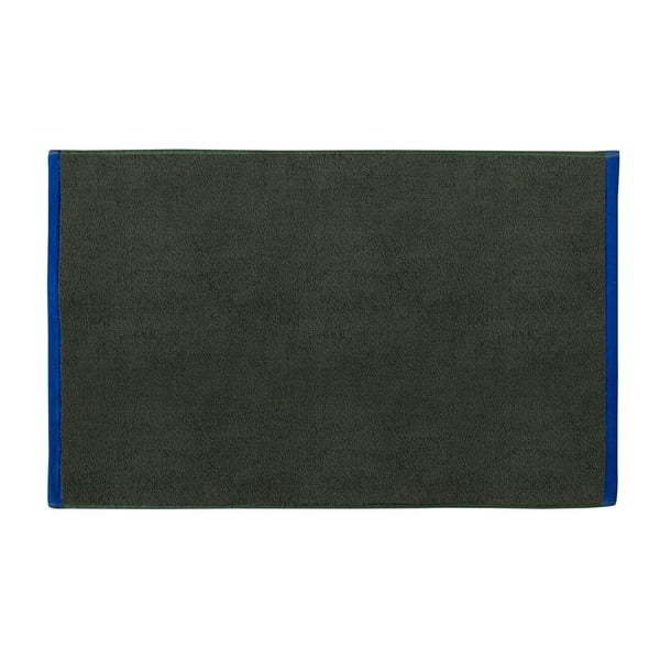 Tappetino per il bagno verde scuro/blu in cotone organico 50x80 cm Soft – Mette Ditmer Denmark