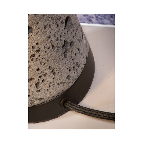Šedá stolní lampa z lávového kamene Good&Mojo Galapagos, výška 20 cm-image-1
