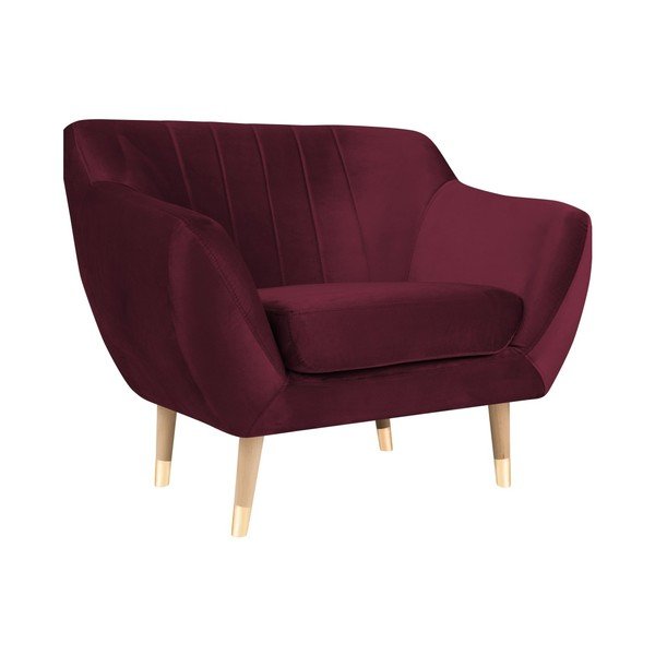 Poltrona in velluto vino Benito - Mazzini Sofas-image-2