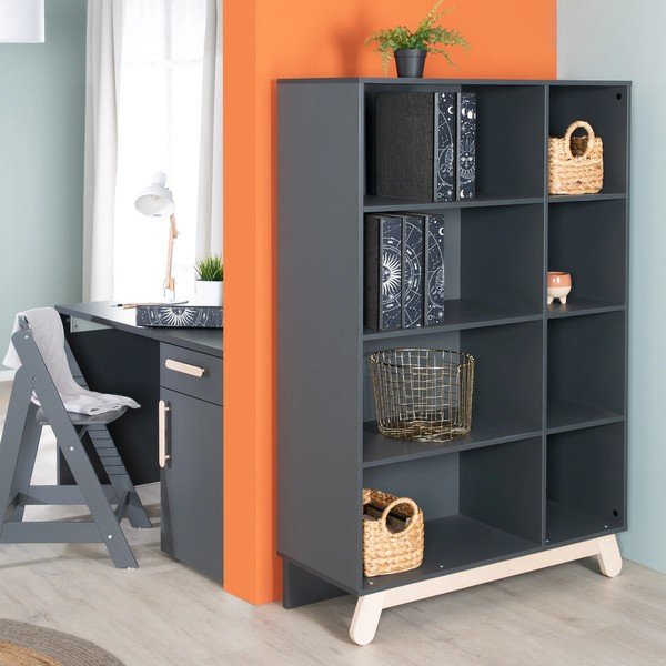 Libreria per bambini antracite 107x159 cm Jara - Roba-image-4