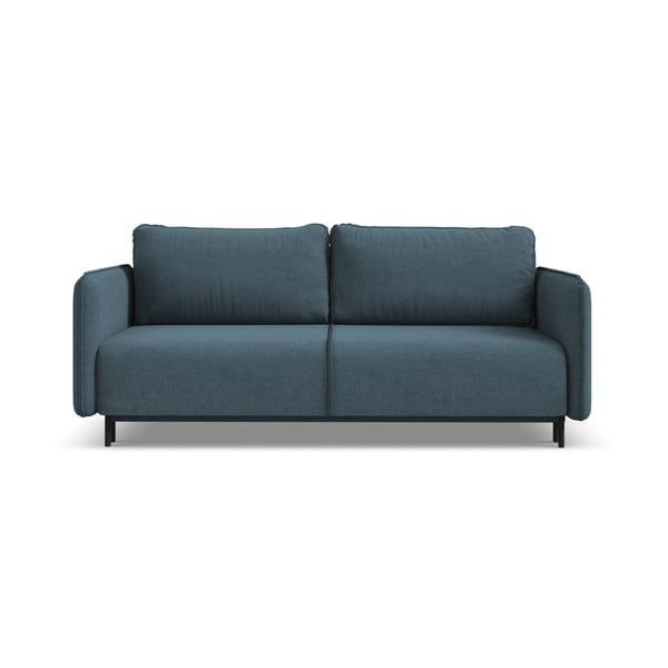 Divano letto blu con contenitore 226 cm Luana - Makamii