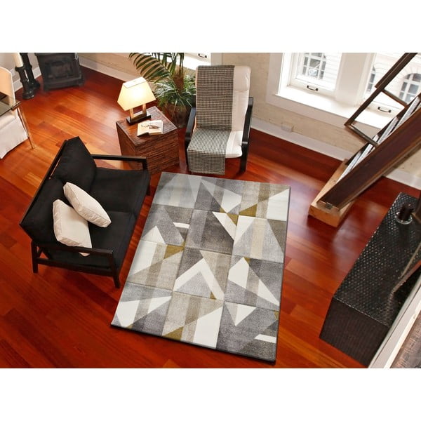 Tappeto grigio e giallo , 120 x 170 cm Bianca Dice - Universal-image-1