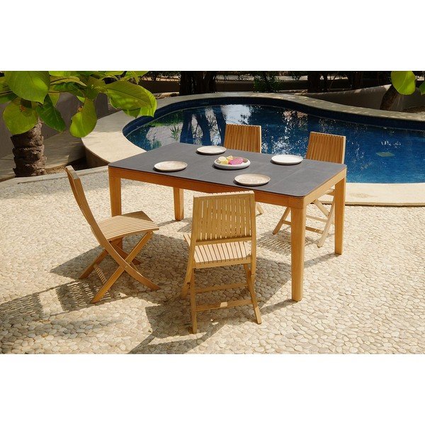 Set di 2 sedie da giardino in legno in colore naturale Navy - Ezeis-image-3