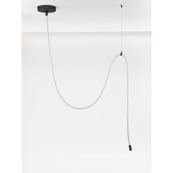 Lampadario LED bianco/nero opaco in acciaio con intensità regolabile Ilane – Nova Luce-image-3
