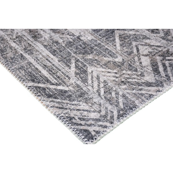 Tappeto grigio lavabile 200x80 cm - Vitaus-image-2