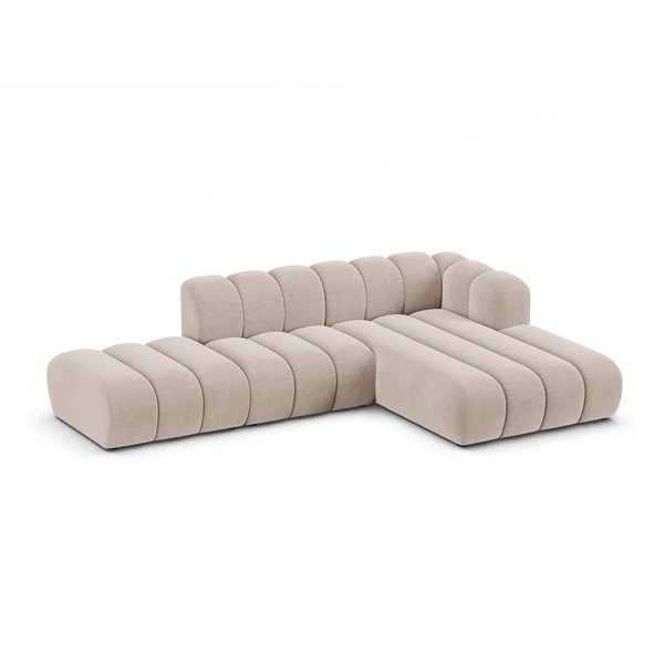 Divano angolare beige ad angolo destro Lupine - Micadoni Home-image-1
