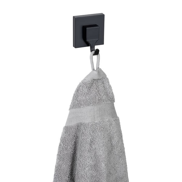 Ganci neri in plastica autobloccanti in set di 2 pezzi Quadro - Wenko-image-4