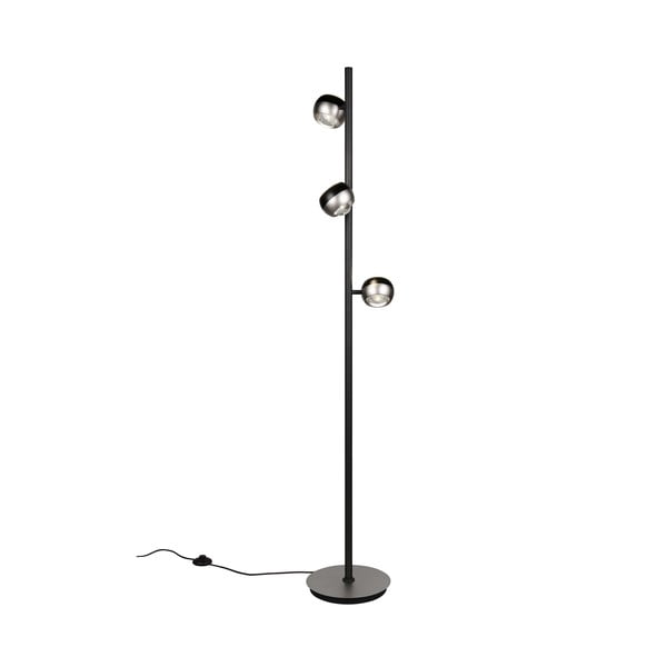 Lampada da terra LED nera e argentata (altezza totale 150 cm) Orbit – Trio Select-image-3