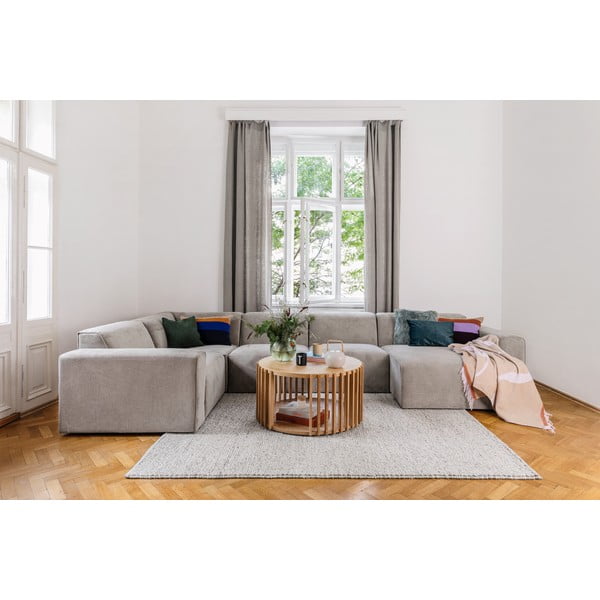 Modulo divano in velluto a coste beige Sting - Scandic-image-1