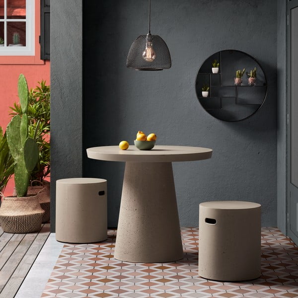 Sedia in cemento grigio Rhette - La Forma-image-3