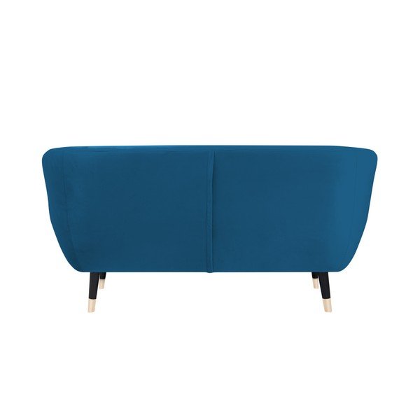 Divano blu con gambe nere Amelie, 158 cm Giorgio - Mazzini Sofas-image-4