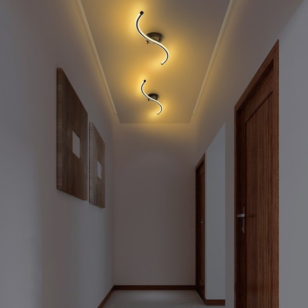 Plafoniera LED nera 10x67 cm Yilan - Opviq lights-image-3