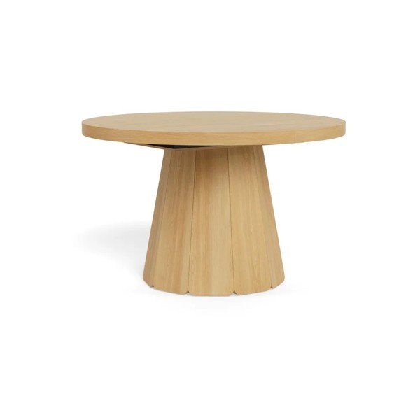 Tavolo da pranzo rotondo con piano effetto rovere allungabile con estensione ø 120 cm Atmore – Actona