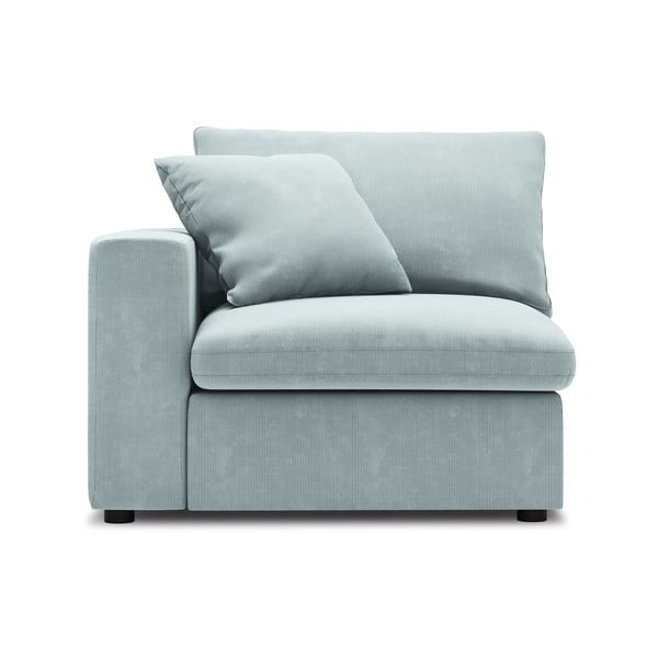Parte angolare azzurra del divano modulare in velluto a coste, angolo sinistro Galaxy - Windsor & Co Sofas