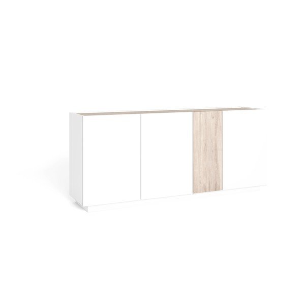 Cassettiera in rovere bianco/naturale 180x78 cm Udine - Marckeric-image-2