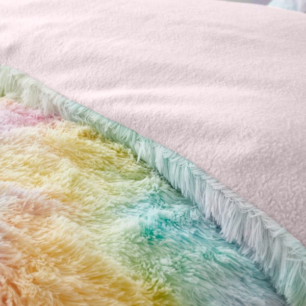 Biancheria da letto singola per bambini in microplush 135x200 cm Rainbow Cuddly - Catherine Lansfield-image-3