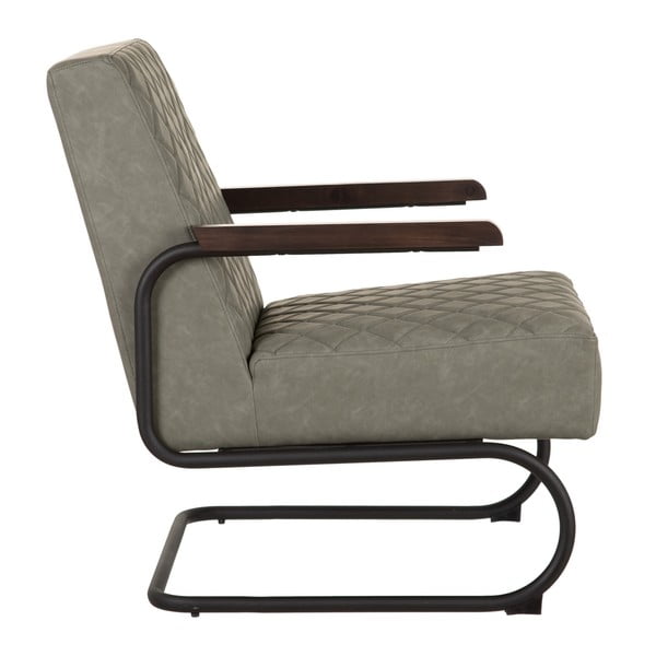 Poltrona color kaki in similpelle - Ixia-image-3