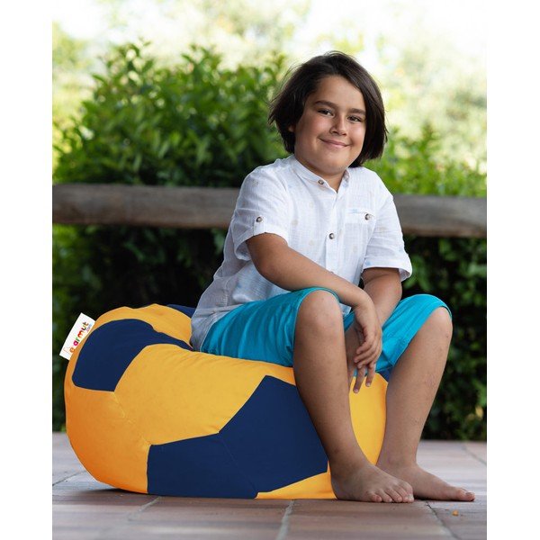 Borsa per bambini blu scuro e arancione Football - Floriane Garden-image-2