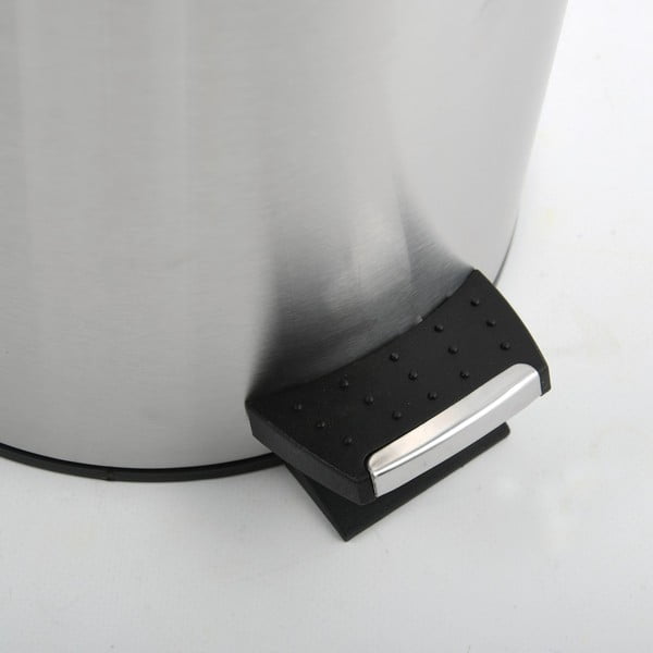 Cestino per la spazzatura color argento opaco in acciaio con pedale 5 l   Adonis – Spirella-image-4