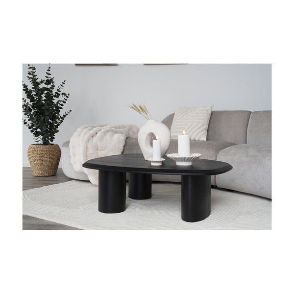 Tavolino nero con piano effetto frassino 78x96 cm Tirano - House Nordic-image-4