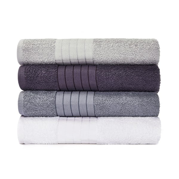 Set di 4 asciugamani da bagno in cotone, 70 x 140 cm Prato - Bonami Selection