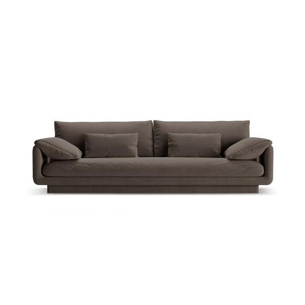 Divano in tessuto bouclé marrone 250 cm Torino - Micadoni Home