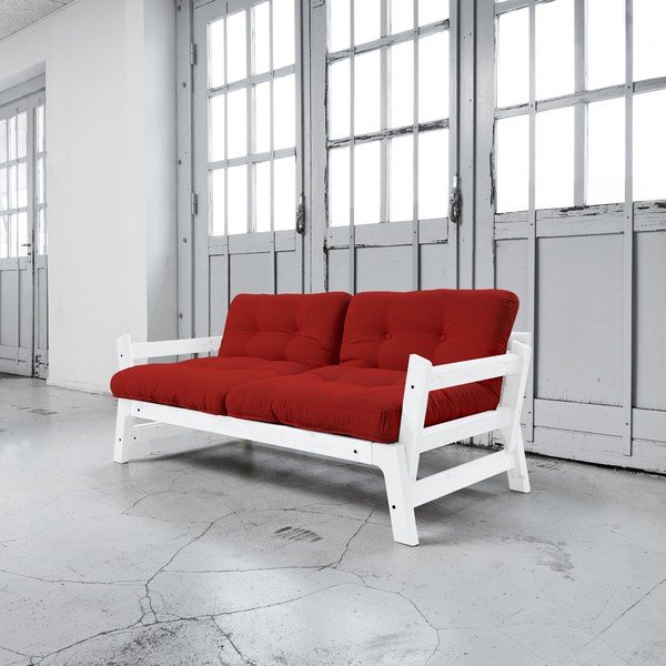 Rozkládací pohovka Karup Step White/Red