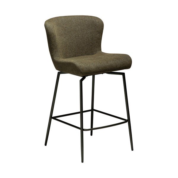 Sgabello da bar color kaki imbottito (altezza della seduta 67,5 cm) Glam – DAN-FORM Denmark