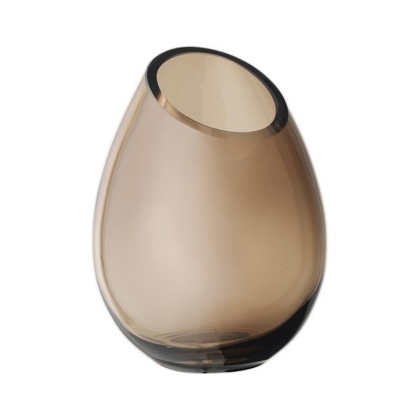 Vaso in vetro marrone Raindrop, altezza 16,5 cm - Blomus