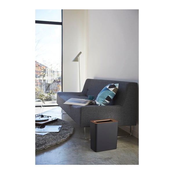 Cestino nero quadrato Rin - YAMAZAKI-image-1