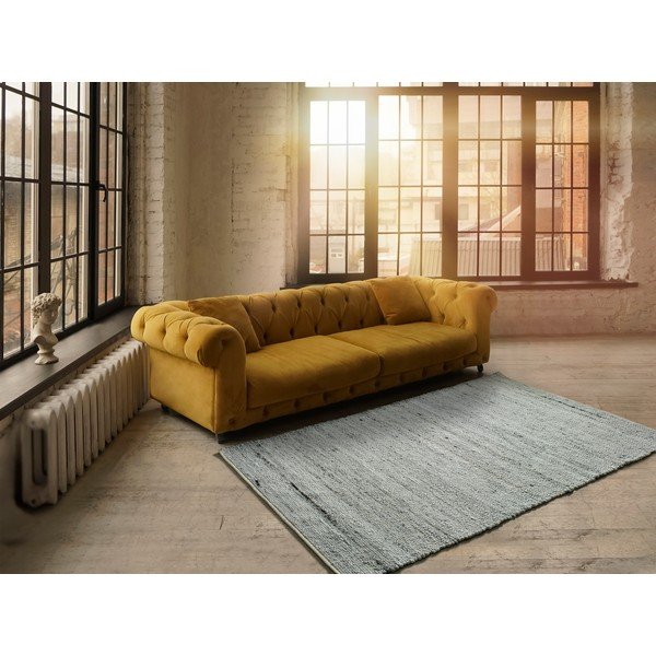 Tappeto grigio chiaro in plastica riciclata , 60 x 110 cm Cinder - Universal-image-1