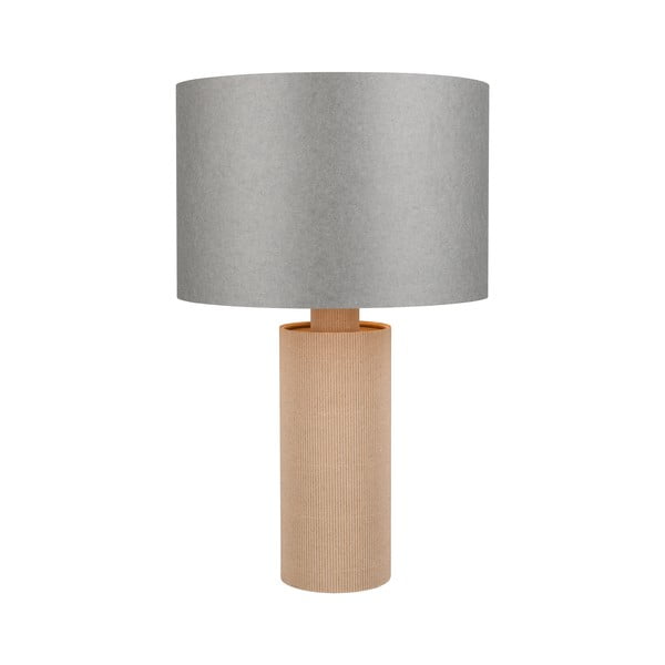 Lampada da tavolo grigio-beige (altezza 48 cm) Canio - Trio