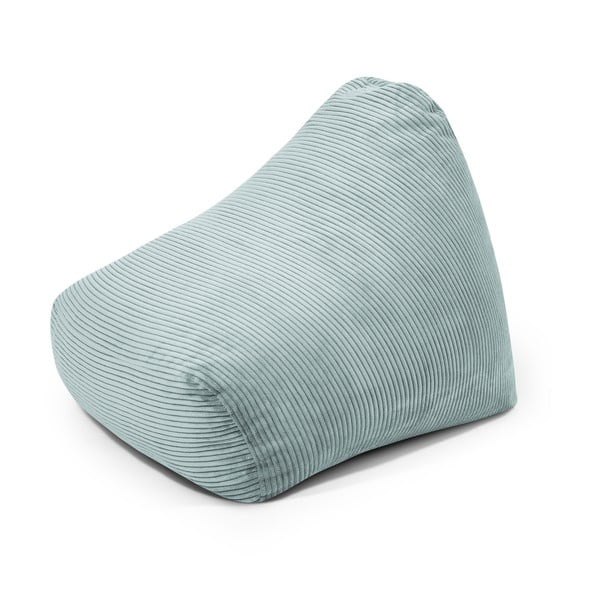 Pouf a sacco per bambini color menta con rivestimento in velluto a coste Snug 80 – SLOWDOWN