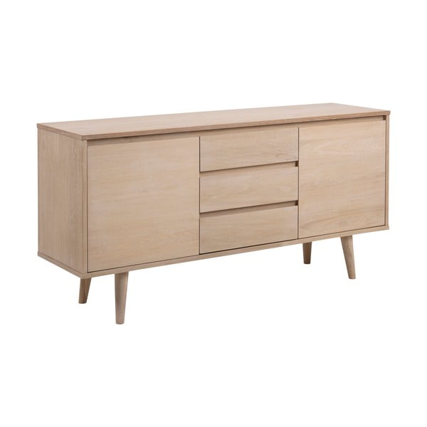 Cassettiera bassa color legno naturale effetto rovere 150x75 cm Nagano - Actona-image-2