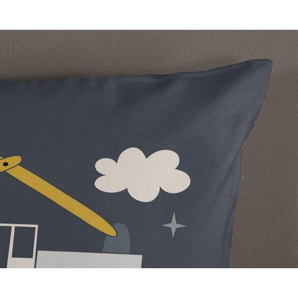 Set copripiumino e federa da bambini grigio in cotone per letto singolo 140x200 cm Rush – Good Morning-image-3