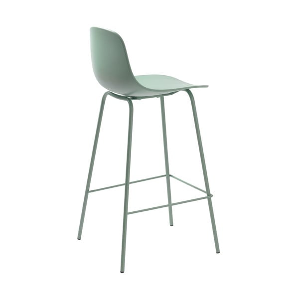 Sgabello da bar verde chiaro in plastica (altezza della seduta 67,5 cm) Whitby – Unique Furniture-image-4