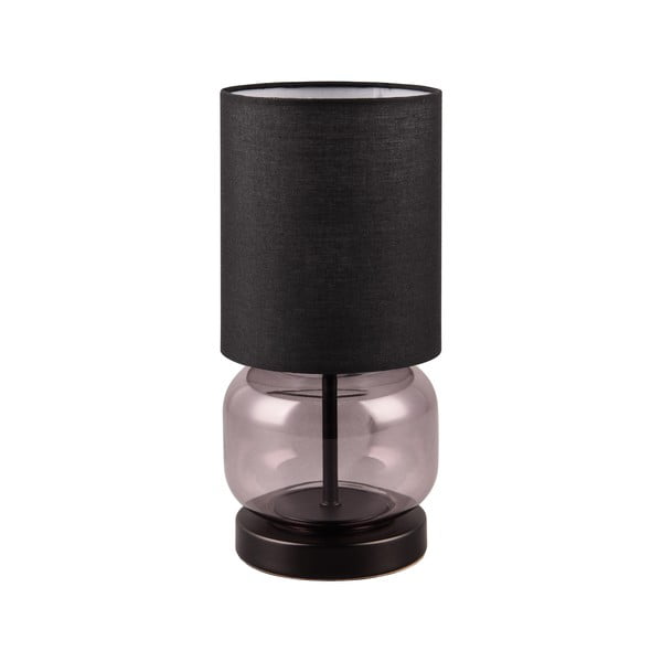 Lampada da tavolo nera e viola con paralume in tessuto (altezza 28,5 cm) Elio - Trio