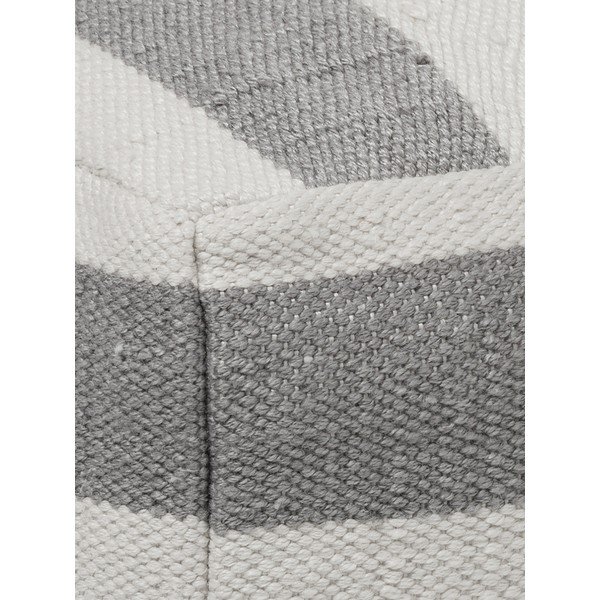 Pouf da salotto bianco e grigio Kalaidu Lani - Westwing Collection-image-3