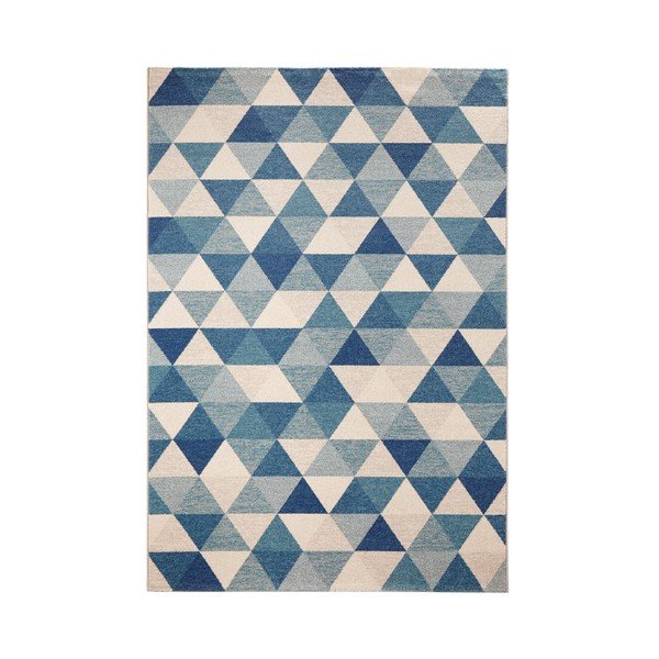 Modrý koberec Mint Rugs Diamond Triangle, 80 x 150 cm