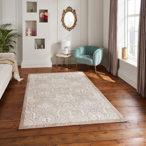 Tappeto color crema 120x170 cm Damask Bronze – Think Rugs-image-1