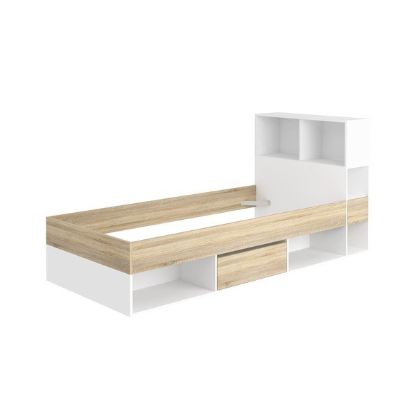 Bílá postel Støraa Bertil, 90 x 190 cm