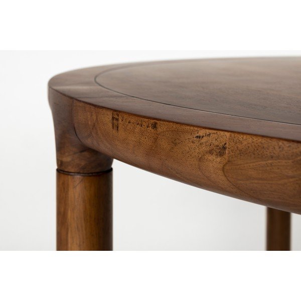 Tavolo da pranzo rotondo con effetto noce ø 128 cm Storm – Zuiver-image-2