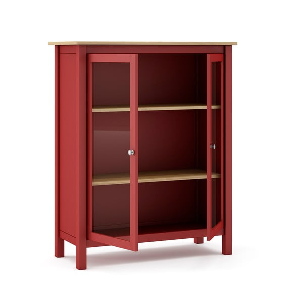 Vetrina in legno di pino rosso/naturale 90x110 cm Misti - Marckeric-image-4