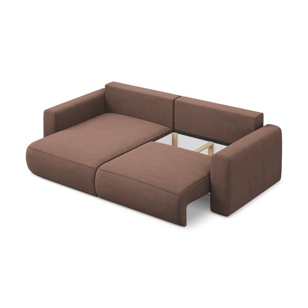 Divano angolare rosa allungabile/con contenitore (con penisola a sinistra/con chaise lounge) Kapua – Makamii-image-3